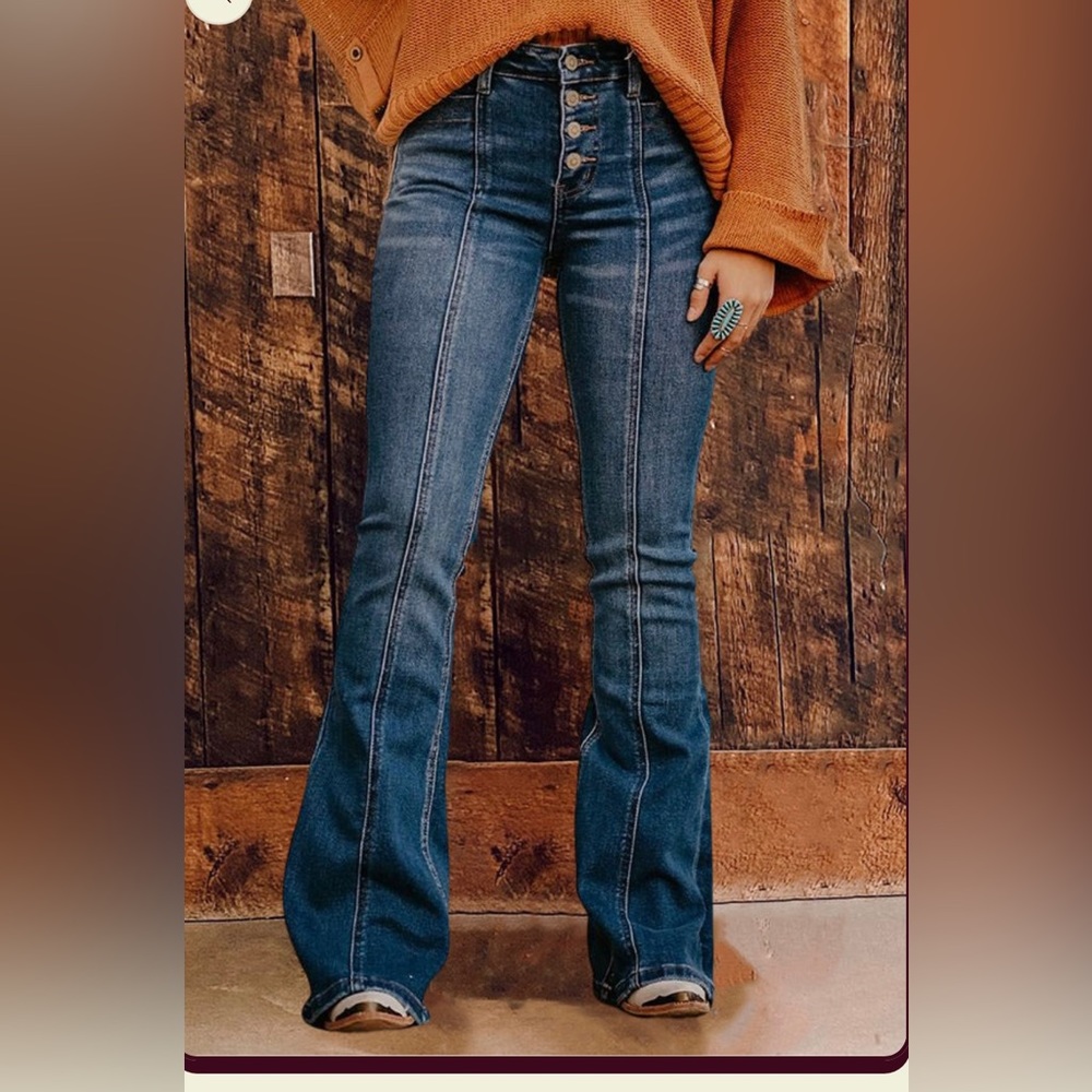 High waisted button fly jeans Nwt